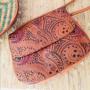Leather Tooled Bag/Shoulder/Crossbody Purse